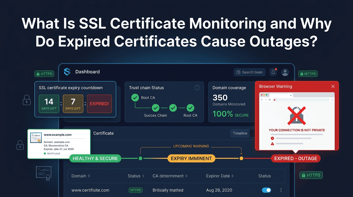 SSL Sertifika İzleme Nedir ve Süresi Dolan Sertifikalar Neden Kesintiye Yol Açar?
