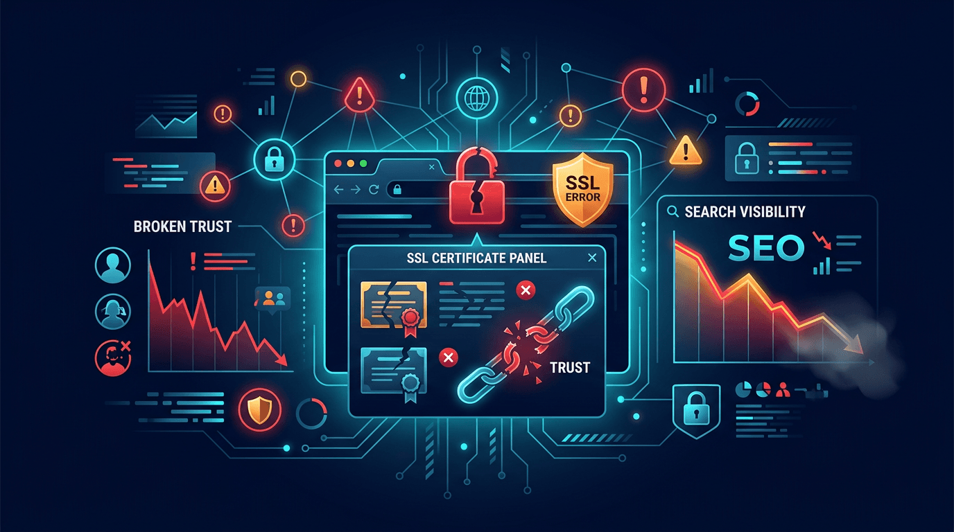 Hangi SSL Sertifika Hataları Kullanıcı Güvenini ve Arama Görünürlüğünü Bozar?
